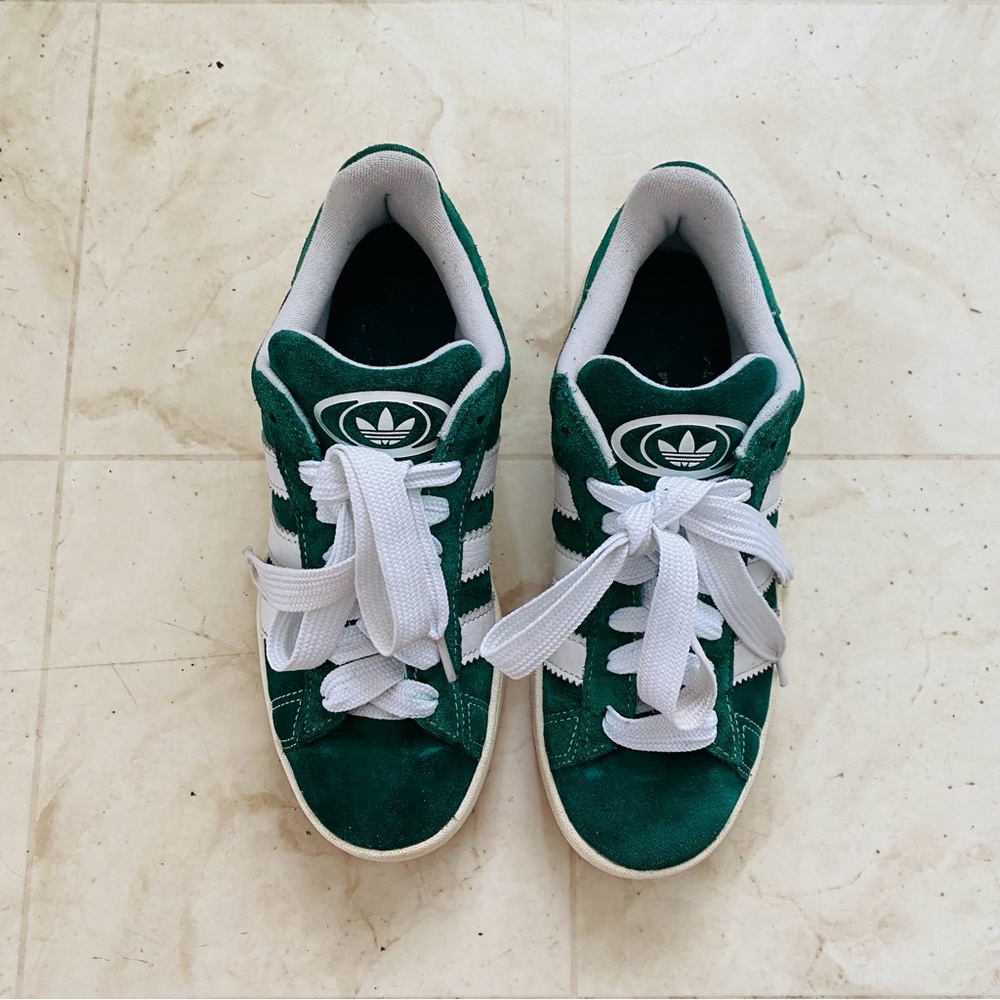 $110 Adidas Campus 00s Green Suede Lace-up Low Top Shoes Sneakers Women's Size 8 - Picture 6 of 14